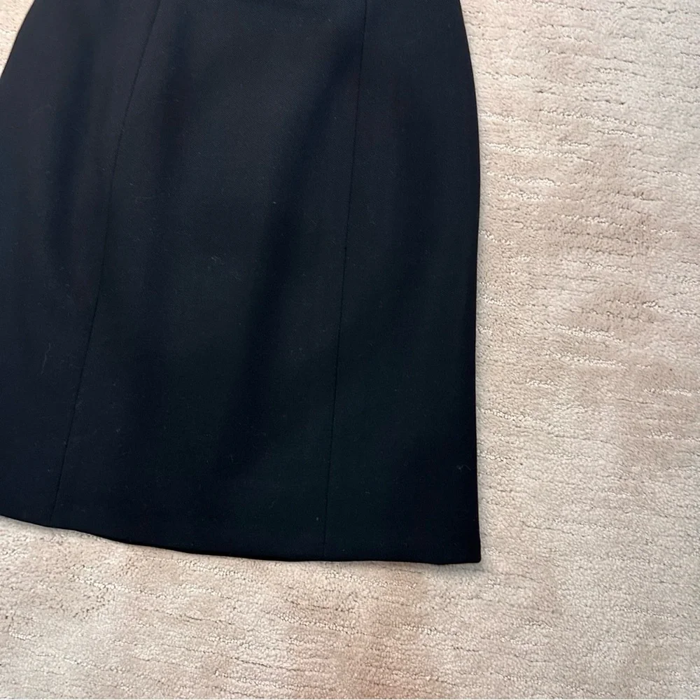 Chanel Black Wool and Silk Pencil Skirt Size 38